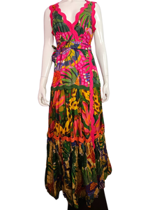 Women's Mixed Painted Toucans Maxi Dress