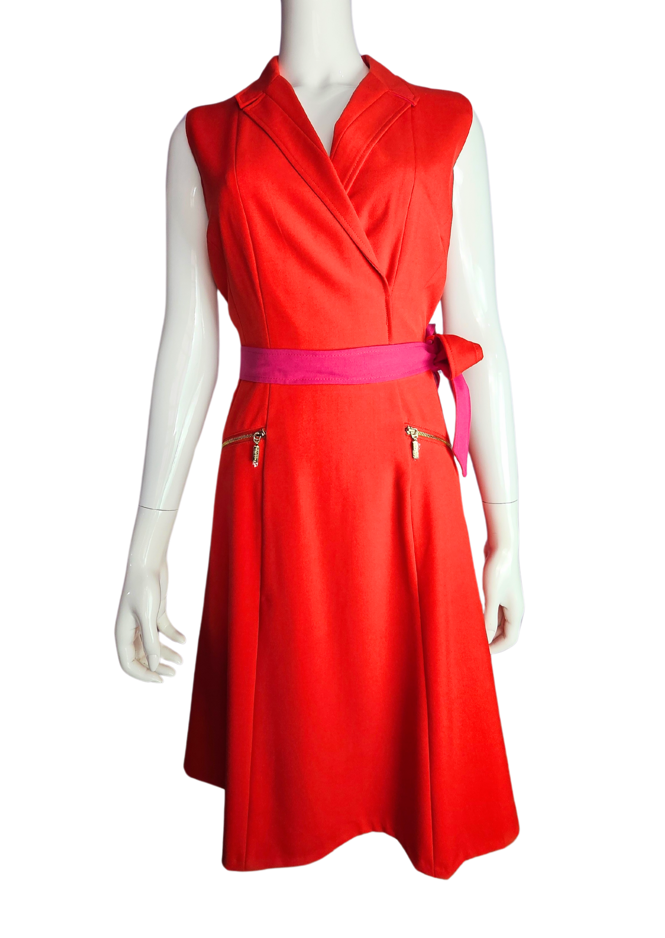 Women's Red and Fushia Dress