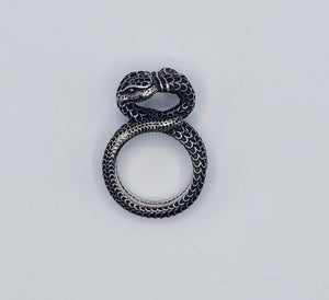 Women's Double Snake Sterling Silver Ring