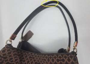 Women's Hallie Signature C fabric and Leather Shoulder Bag