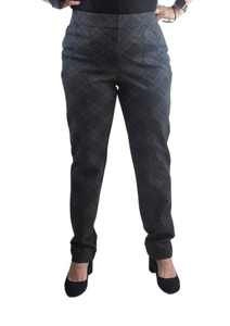 Women's Thalian Black and Gray Pull On Casual Pants