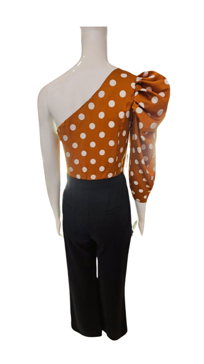 Women's Polka Dots Jumpsuit Off Shoulder