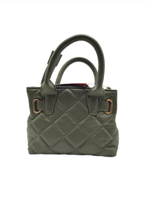 Women's Mini Diamond Quilted Tote with front lock Badgley Mischka 