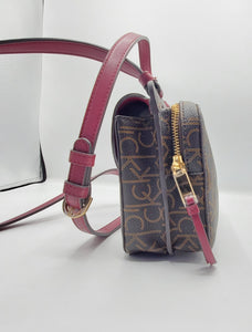 Womens Burgandy/Brown Monogram Crossbody