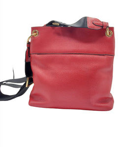 Women's Red Leather Crossbody