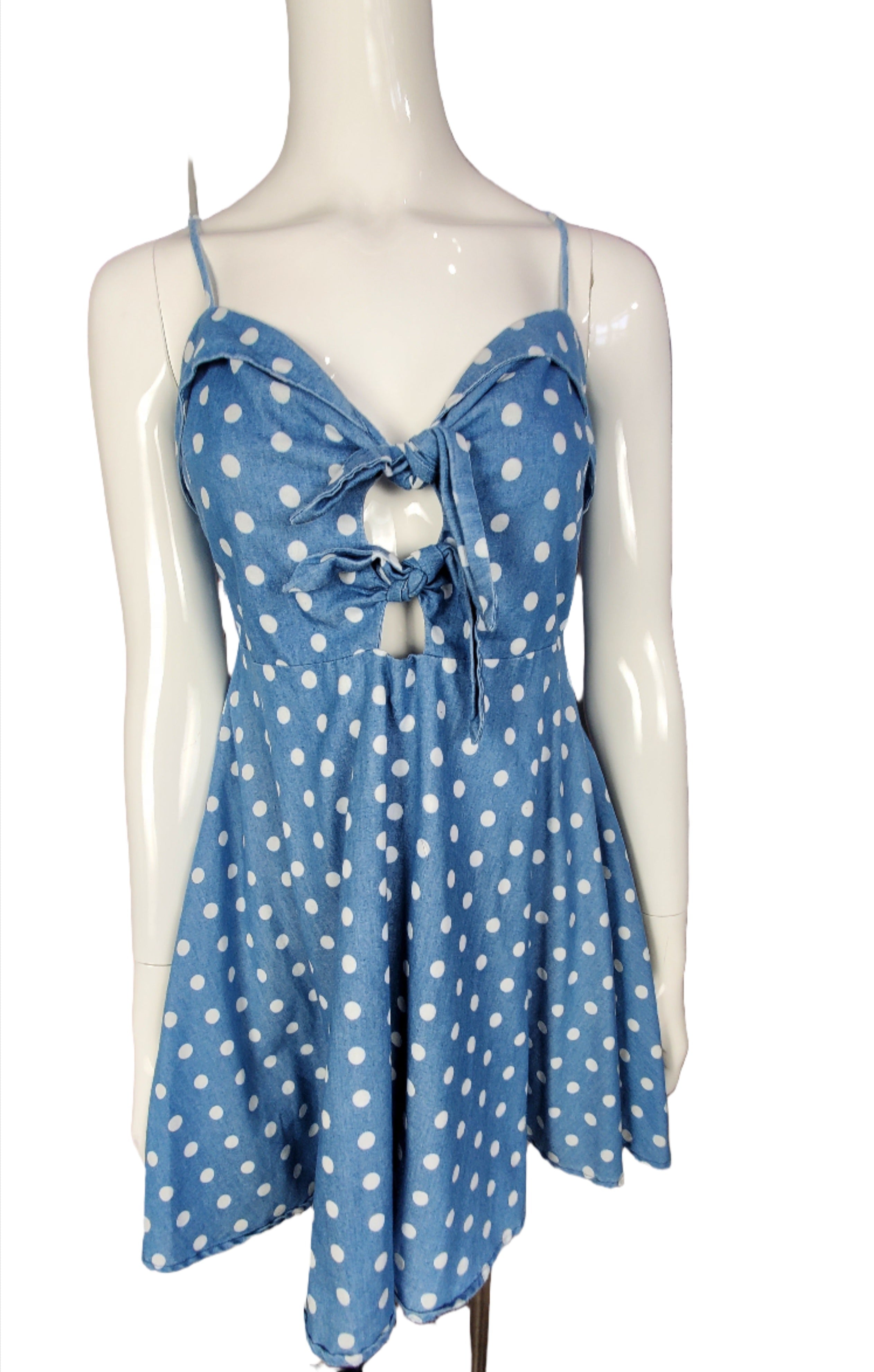 Women's Summer Polka Dots Mini Dress