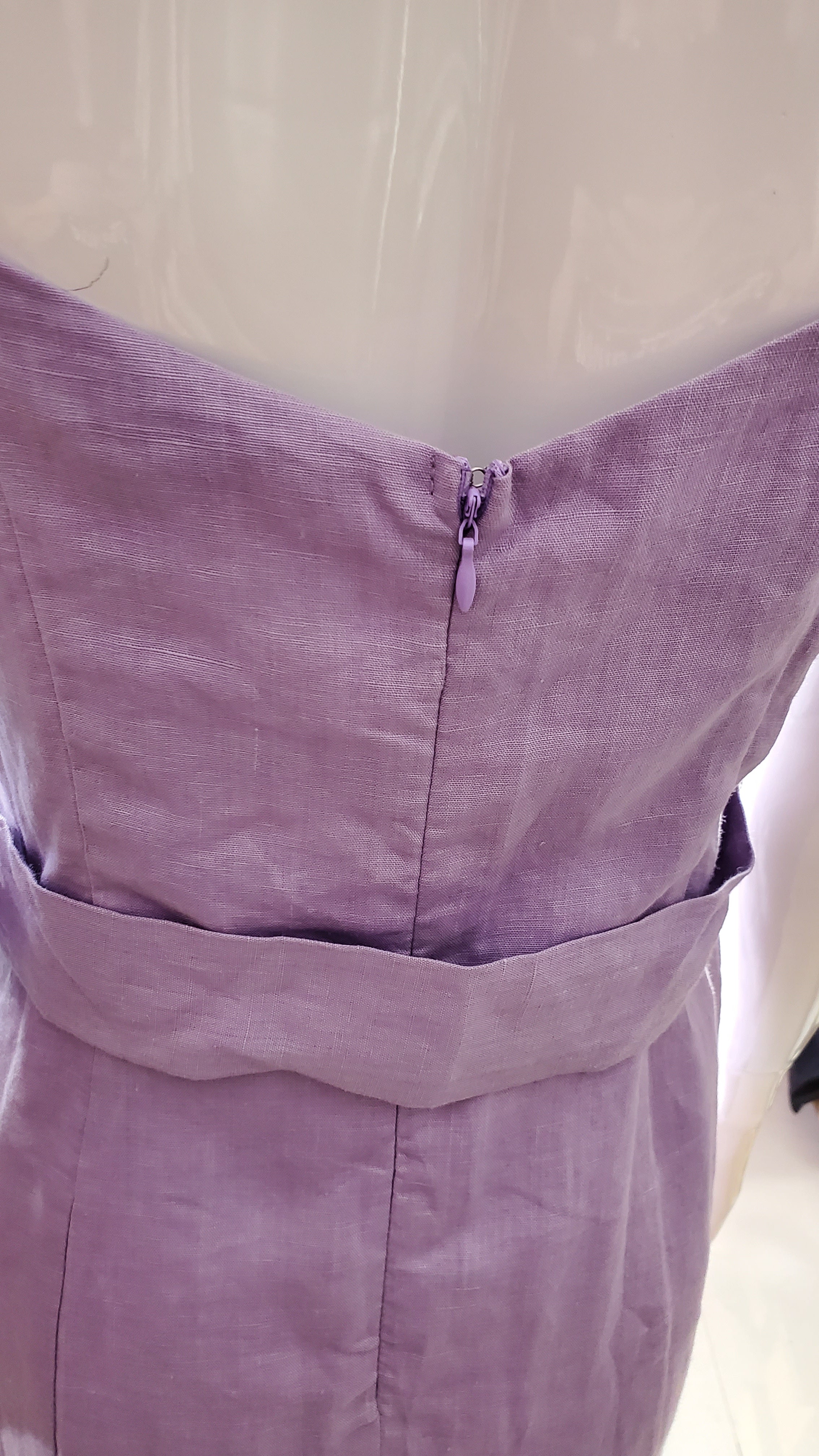 Women's Linen Lilac Mini Dress