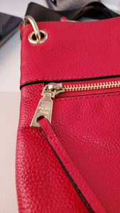 Women's Red Leather Crossbody