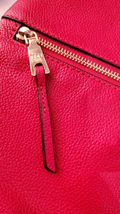 Women's Red Leather Crossbody