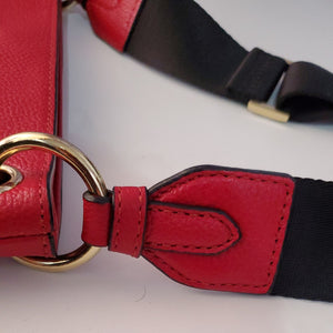 Women's Red Leather Crossbody