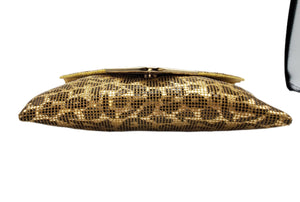 Women's Animal Print Gold and Black Clutch