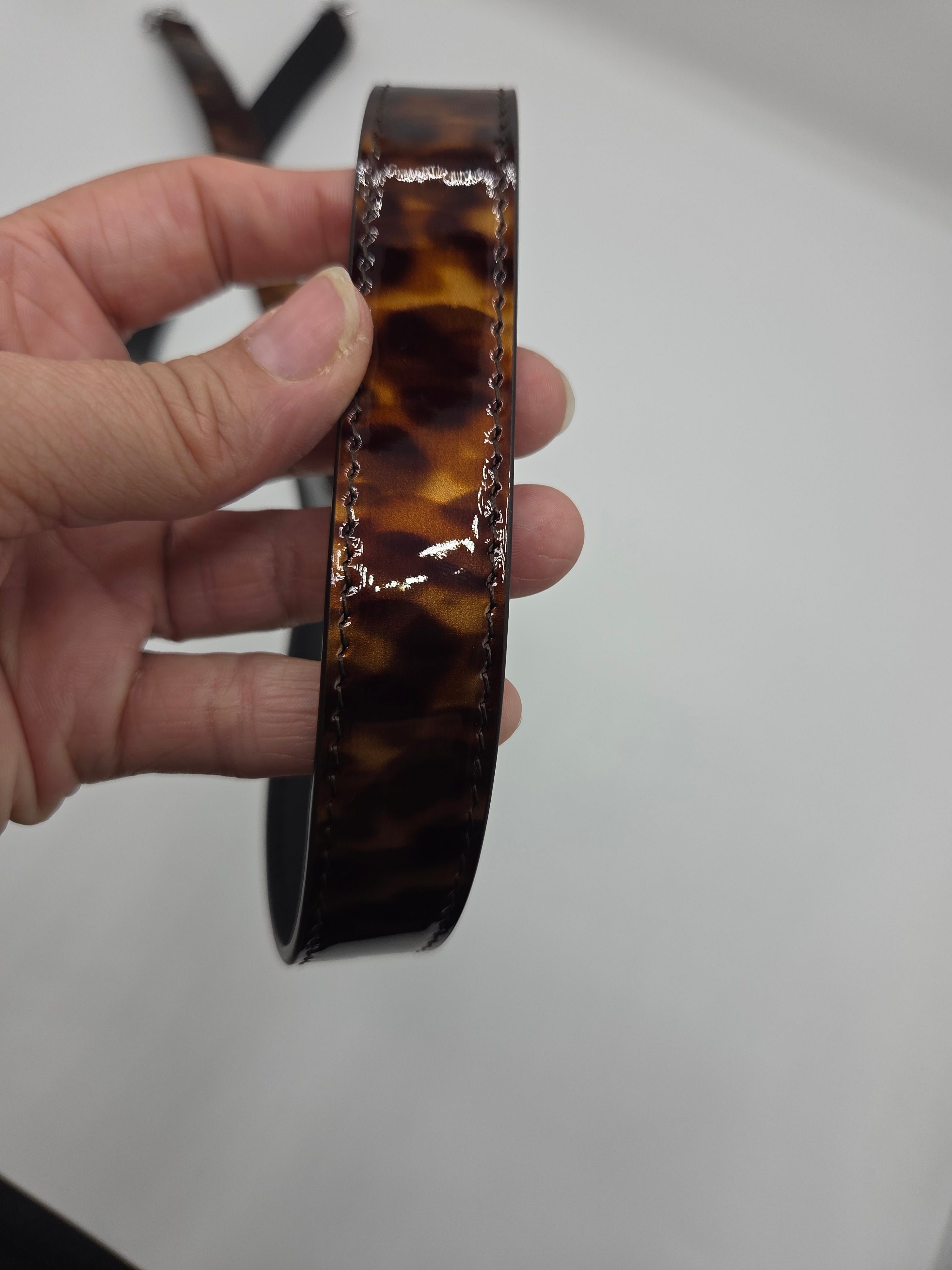 Women's Animal Print Patent Leather Mini Antigona Lock Bag