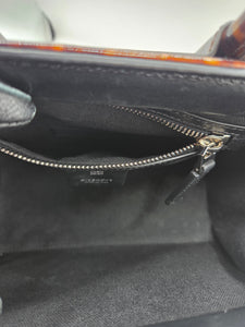 Women's Animal Print Patent Leather Mini Antigona Lock Bag
