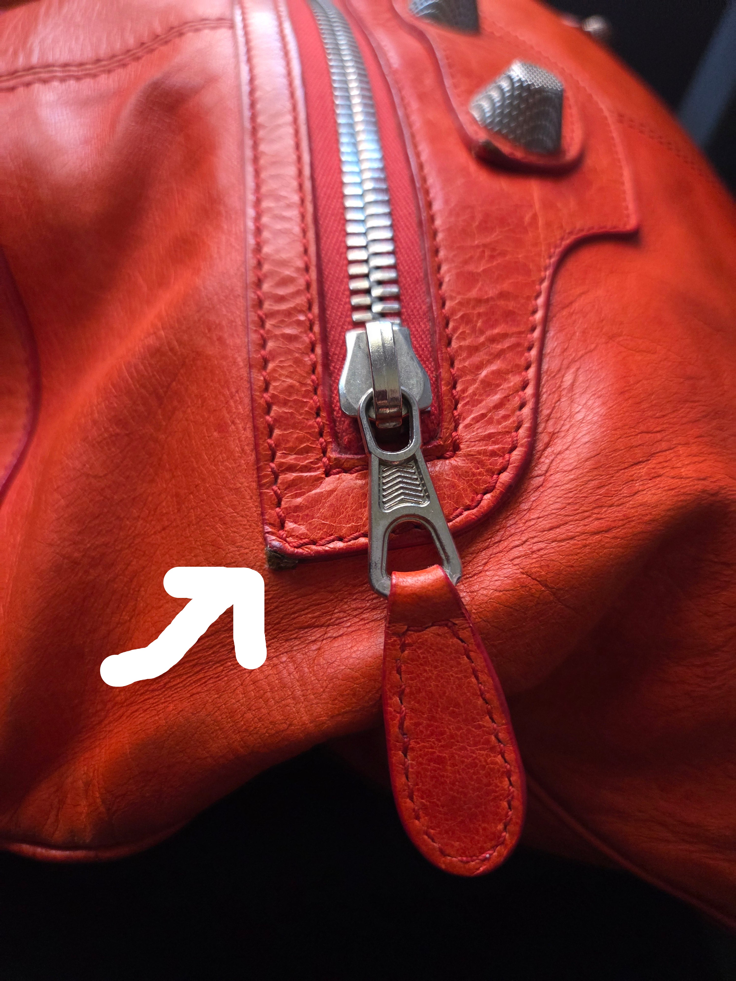 Women's Red Lambskin Leather Giant 21 Silver Slim Hobo Bag