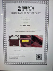 Women's Red Studded Leather New Medium Boy Bag