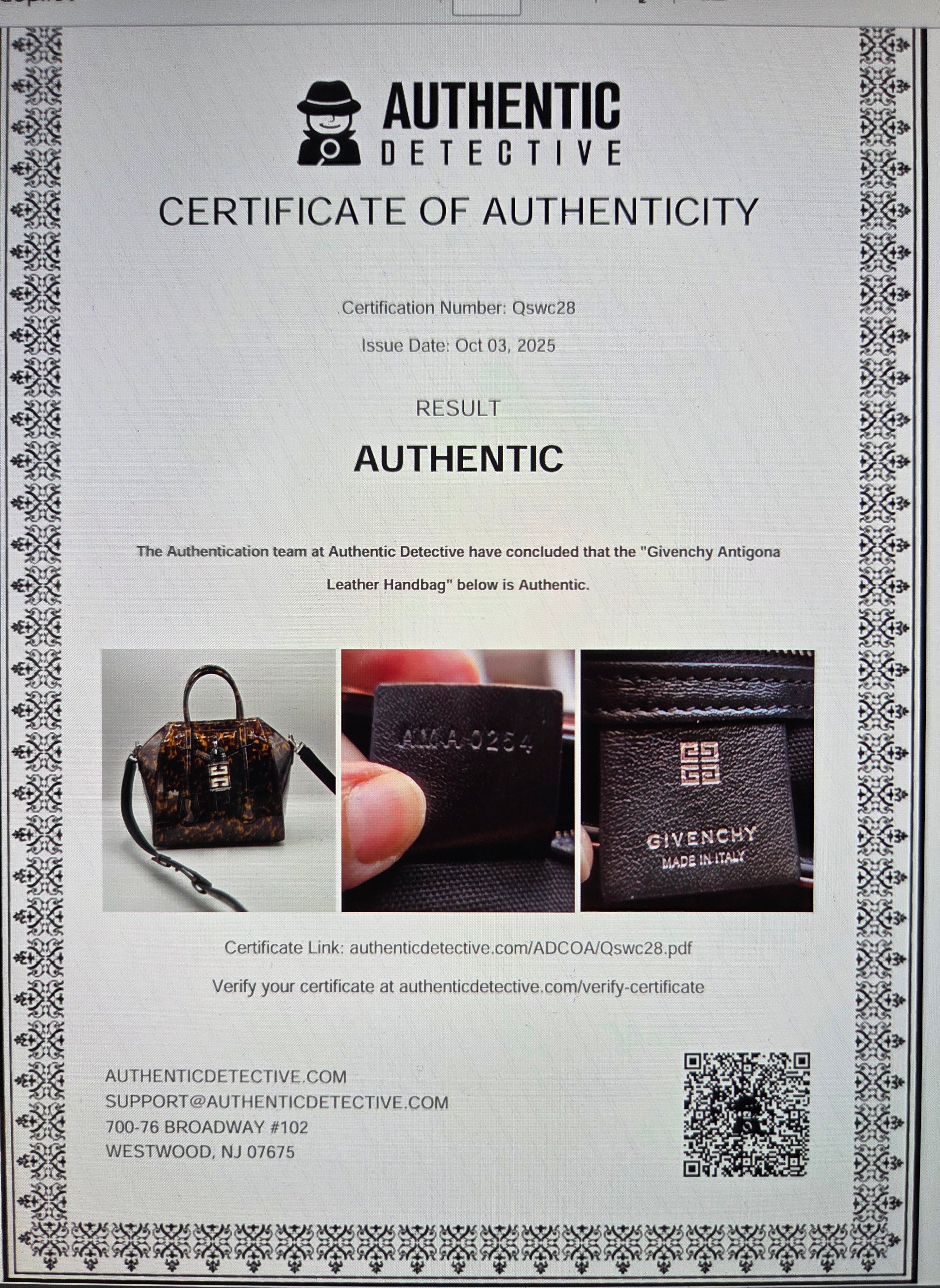 Women's Animal Print Patent Leather Mini Antigona Lock Bag