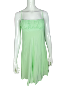 Women's Spaghetti Strap Baby Green Mini Dress