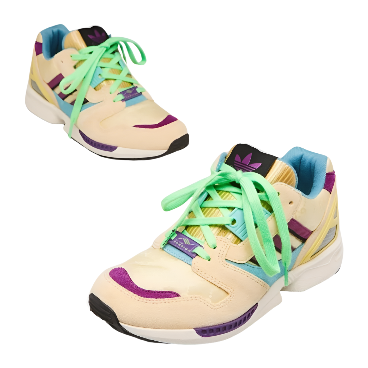 Women's Beige and Purple ZX8000 Sneakers – Wow Me More