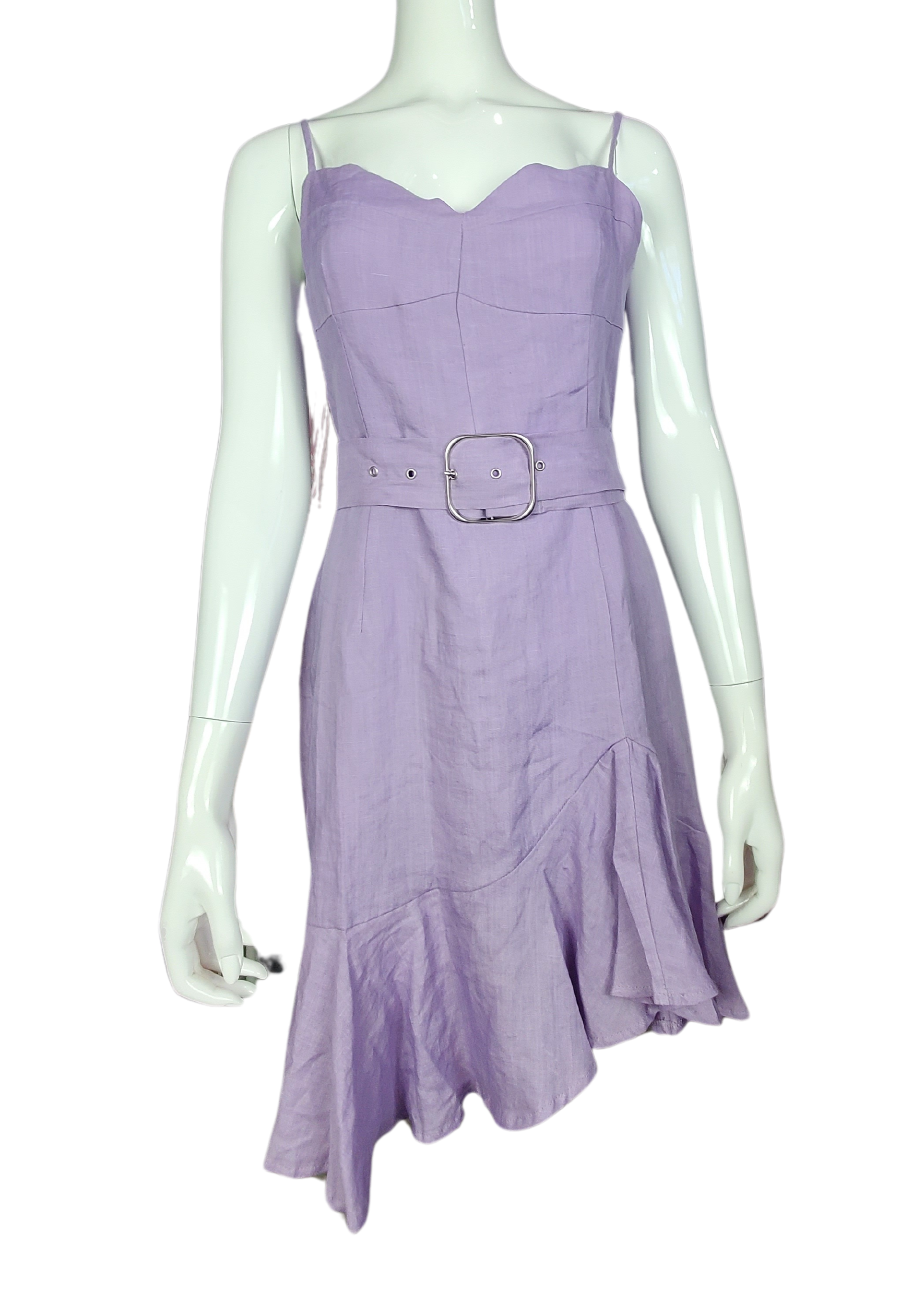 Women's Linen Lilac Mini Dress