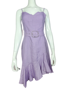 Women's Linen Lilac Mini Dress