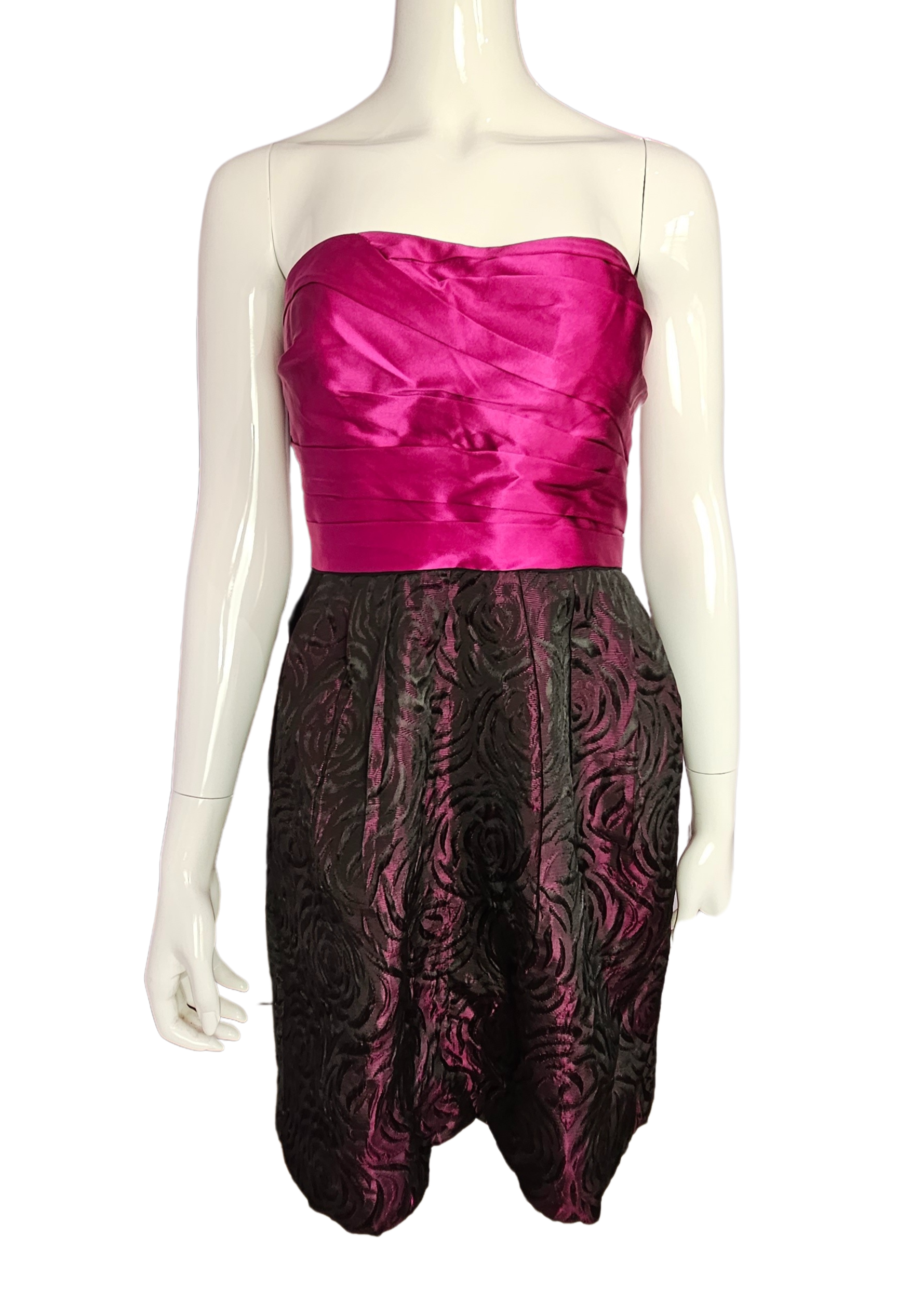 Women's Strapless Fucsia Dress