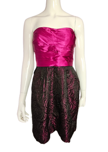 Women's Strapless Fucsia Dress