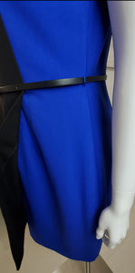 Women's Black and Blue Business Dress