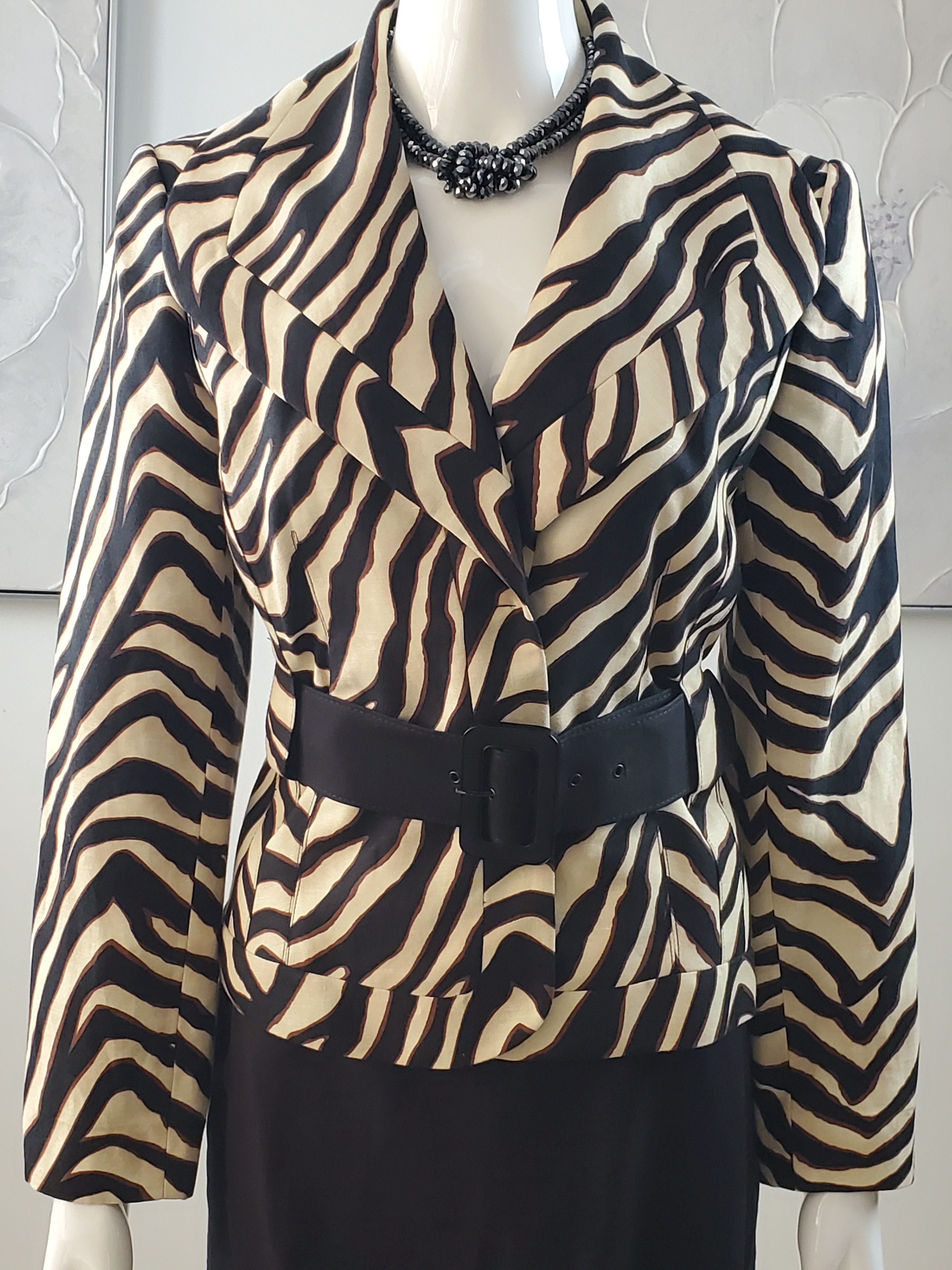 Women's Zebra Black and Beige Suit