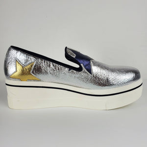 Women's Sneakers Silver, Blue and Gold