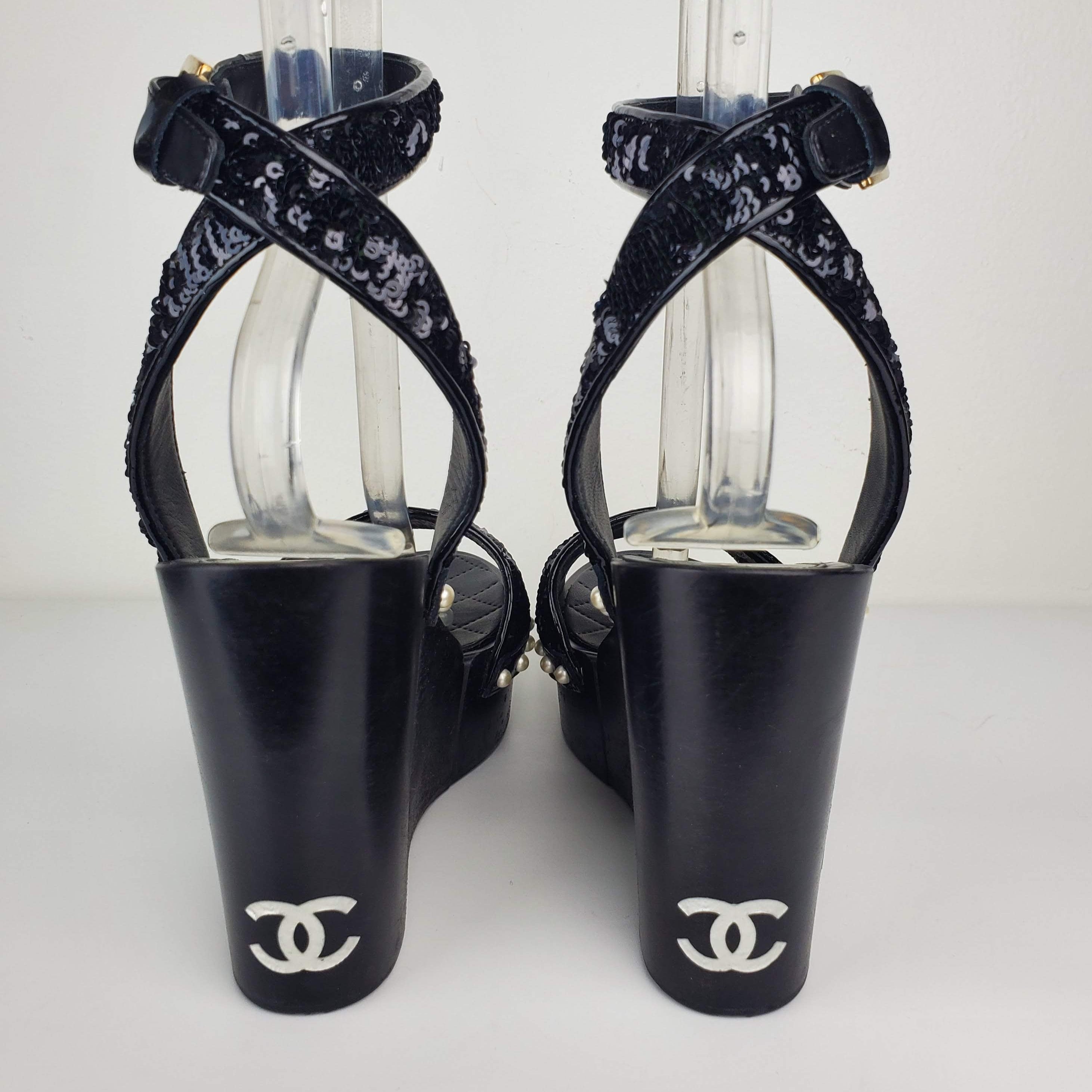 chanel wedge shoes