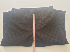 Women's Modern Black Velvet Polka Dot Pant