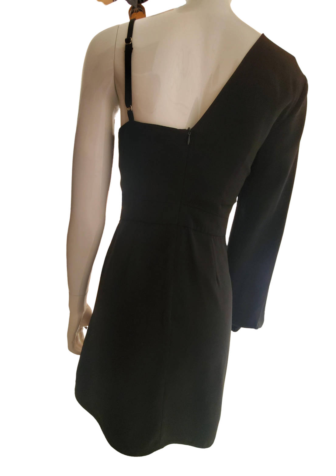 Women's Black Pleated Cocktail Dress