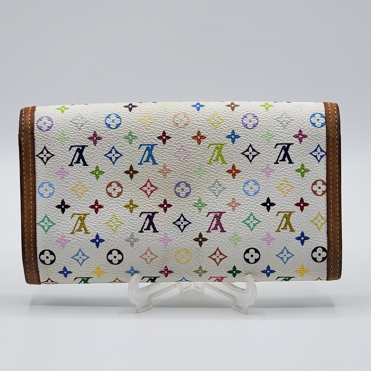 Louis Vuitton white multicolor monogram Porte Tresor International wallet  at Jill's Consignment